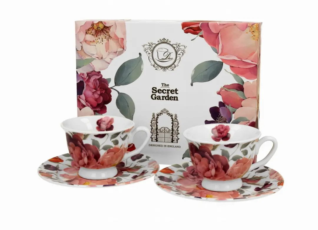 Duo Espressokopjes Royal Spring Rose