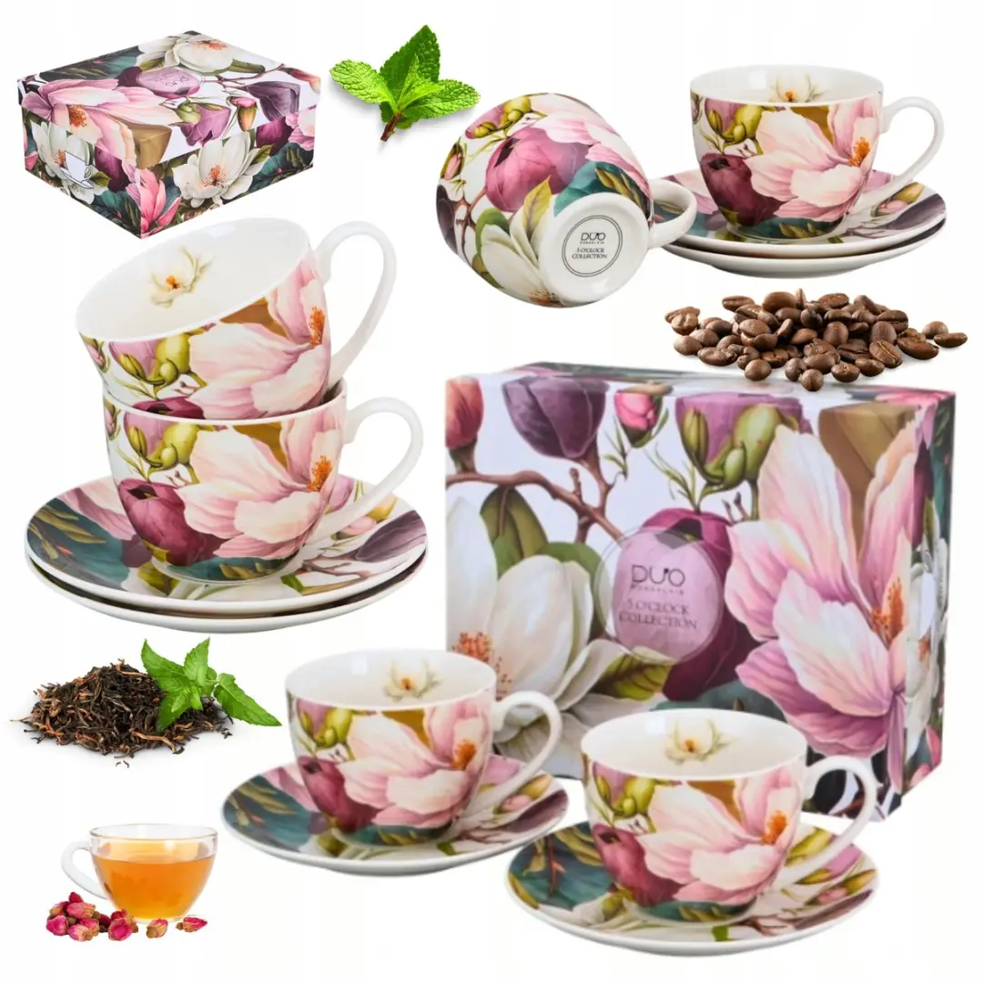 Elegante porseleinen beker- en komset 270 ml