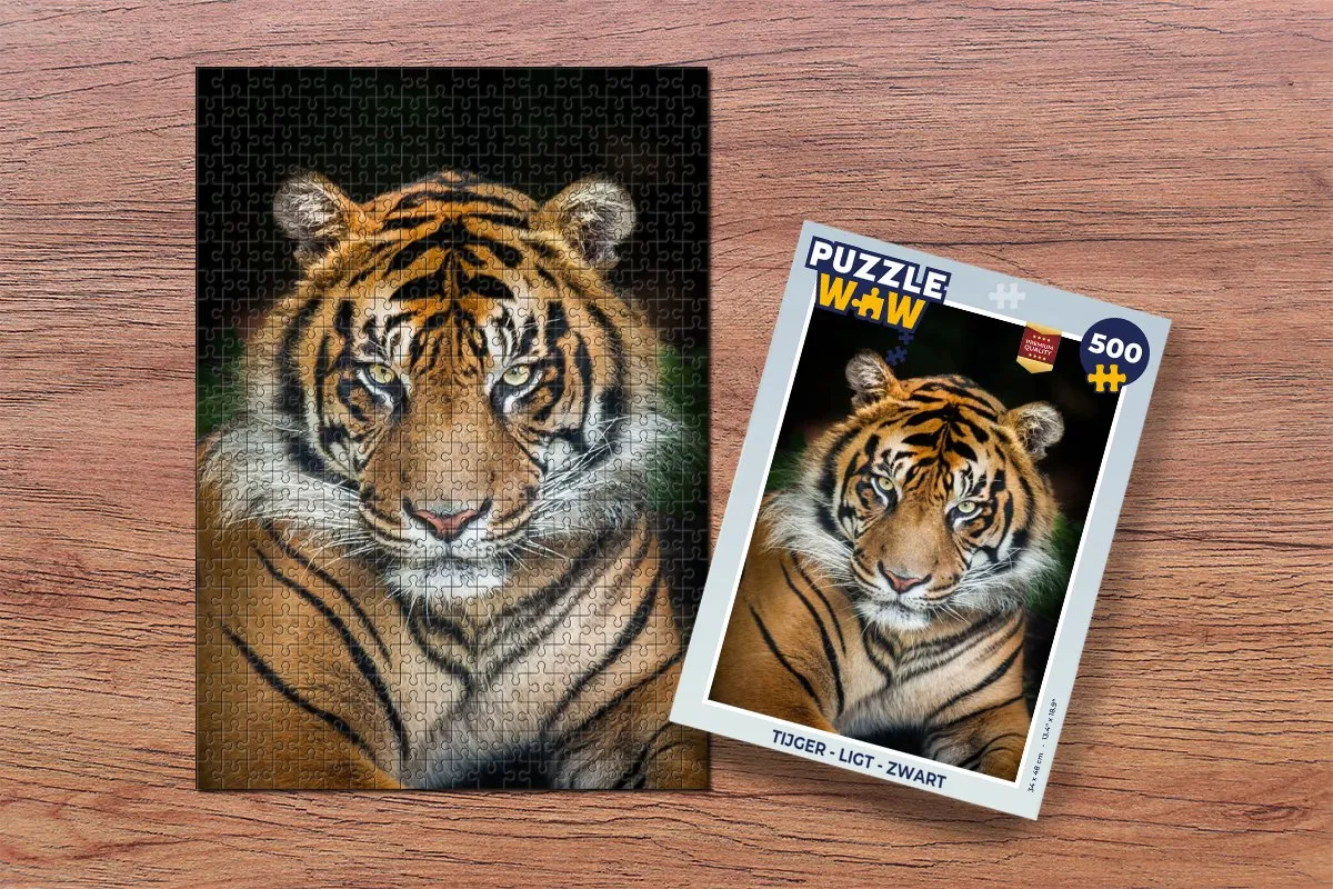 PuzzleWow Tijger Legpuzzel 500 Stuks - Multicolor