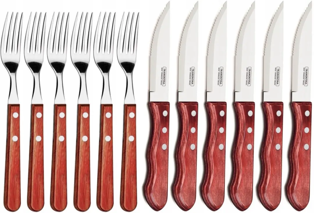 Merkloos Steakbestek Set Jumbo Polywood