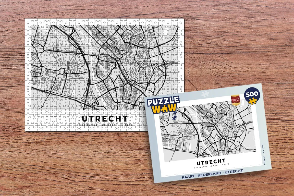 PuzzleWow Legpuzzel Utrecht 500 Stuks - Multicolor
