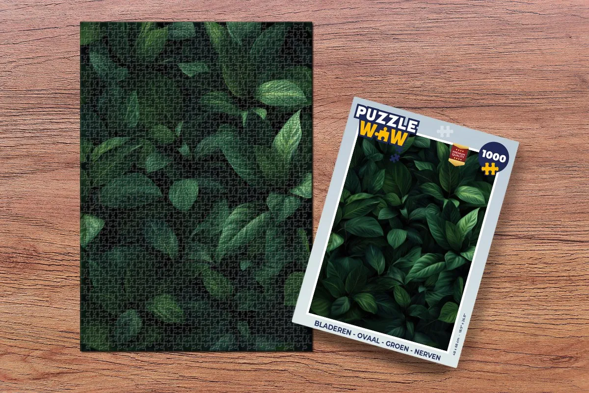 PuzzleWow Legpuzzel 1000 Stuks - Bladeren Groen