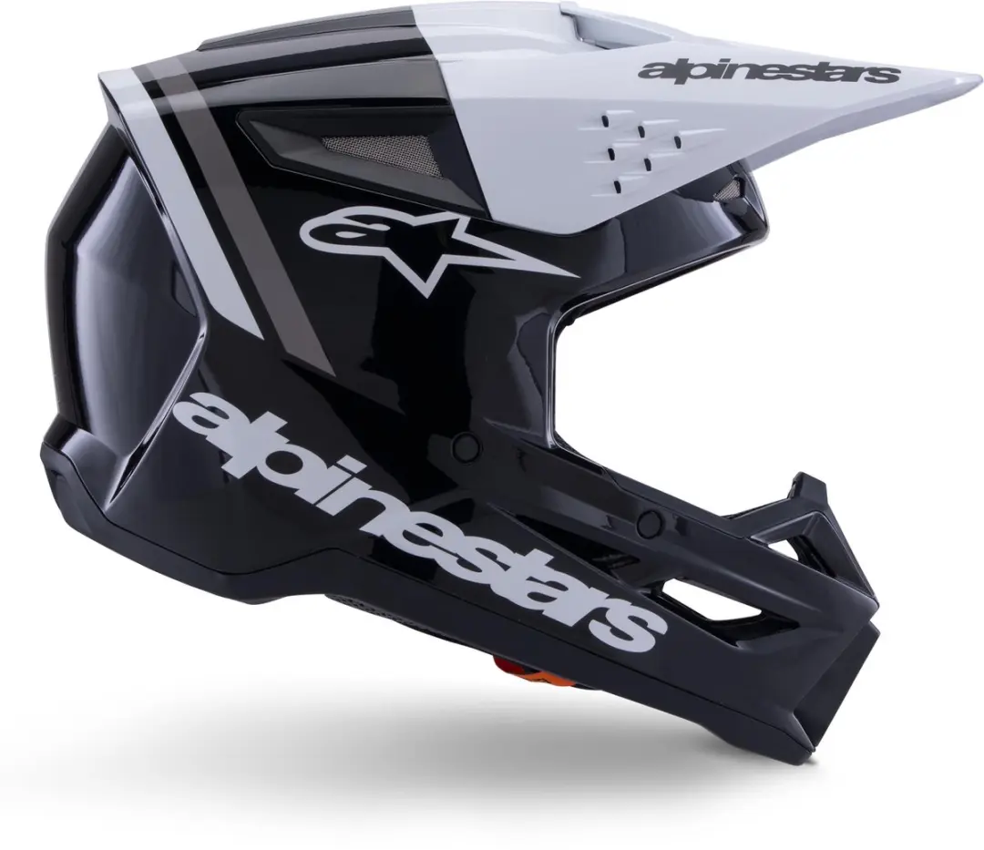 Alpinestars S-M3 Radium Crosshelm - XS - Zwart/Wit/Grijs - afbeelding 2 van 5