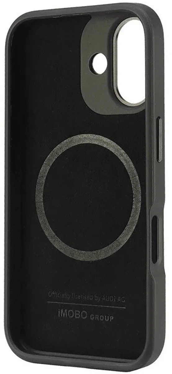 Audi Backcover iPhone 16 - Synthetisch Leder - Zwart