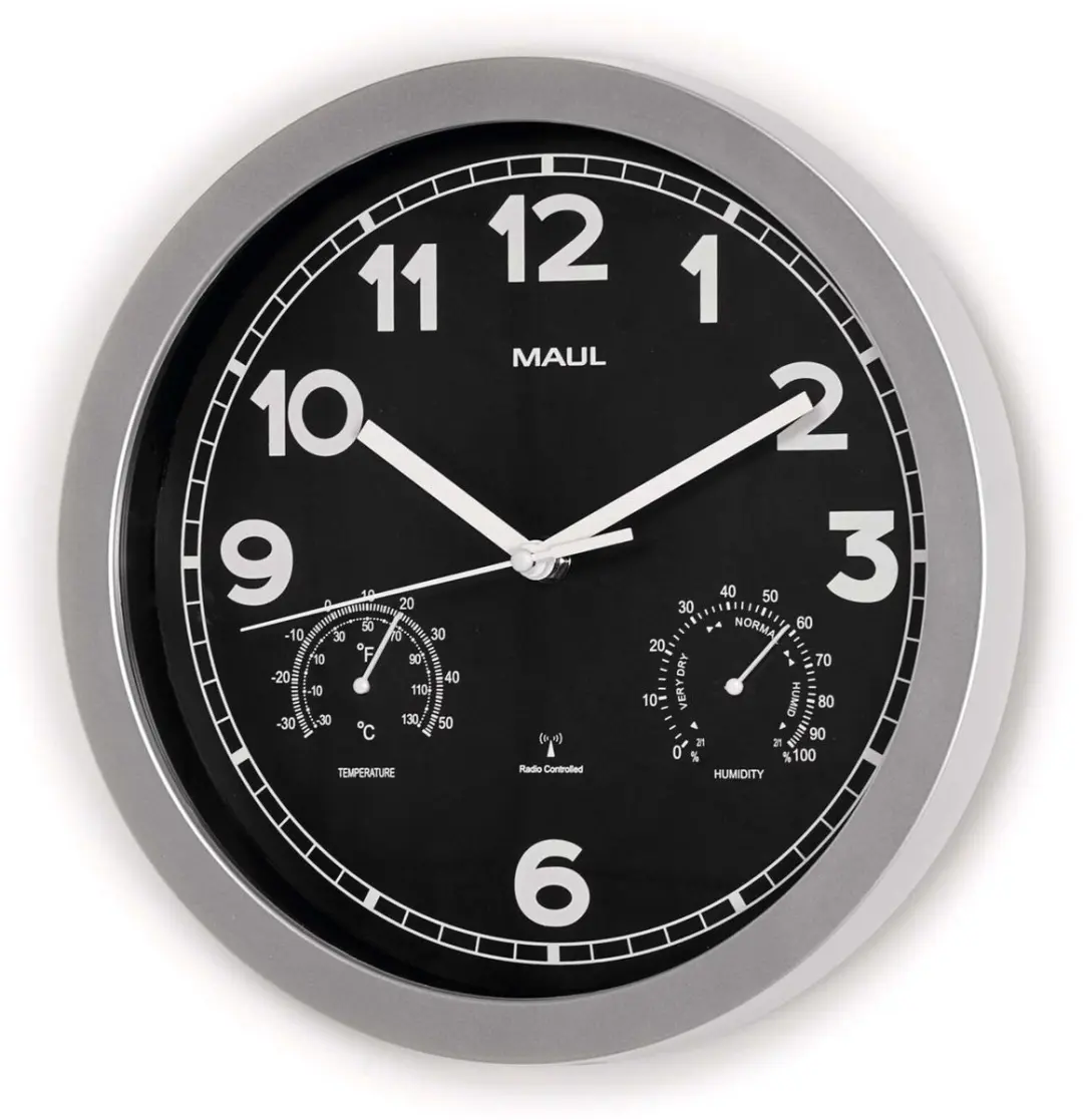 MAULdrive Wandklok 30RC - Zilver - 1 Stuk - afbeelding 2 van 6