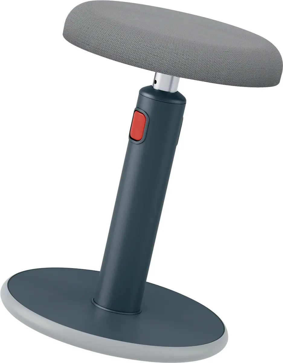 Leitz Ergo Cosy Actieve Ergonomische Kruk - Fluweel Grijs - afbeelding 4 van 6