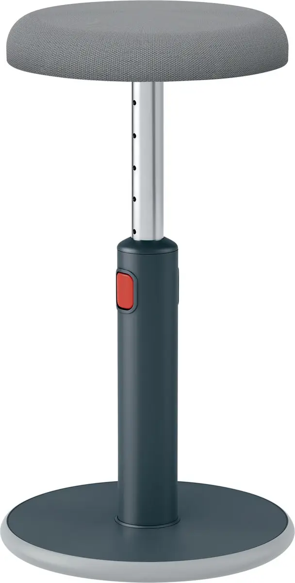 Leitz Ergo Cosy Actieve Ergonomische Kruk - Fluweel Grijs - afbeelding 3 van 6