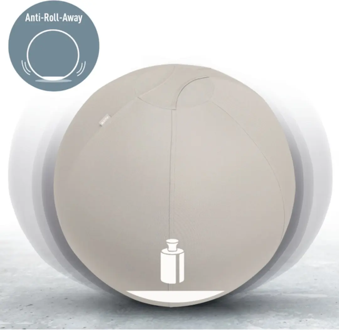 Leitz Ergo Actieve Zitbal 55cm - Anti-rol - Lichtgrijs - afbeelding 4 van 6