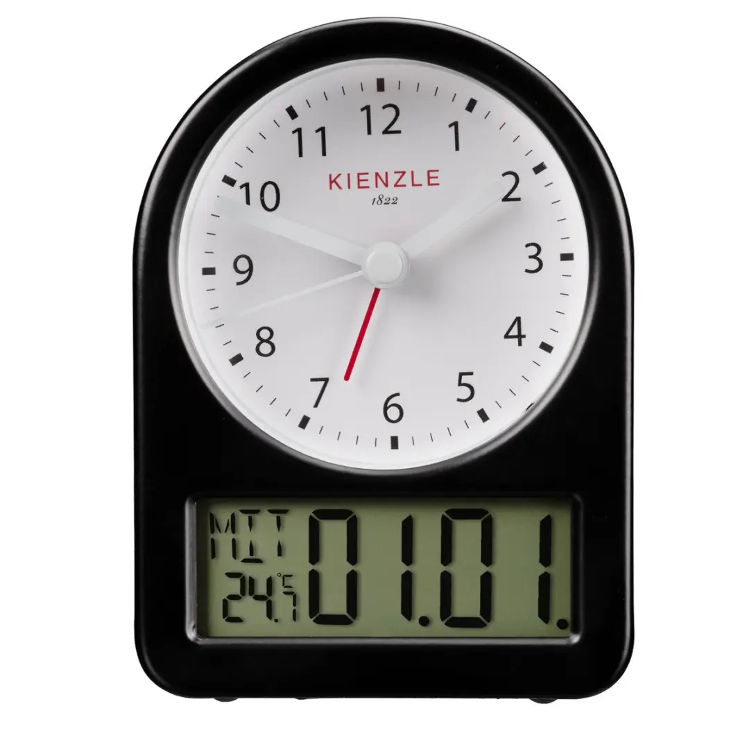 Bresser Kienzle Retro Wekker - Zwart - afbeelding 5 van 6