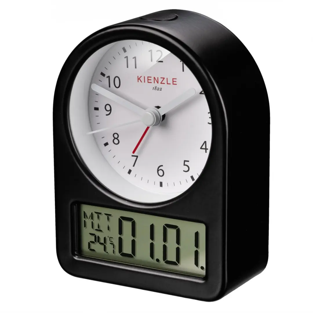Bresser Kienzle Retro Wekker - Zwart - afbeelding 3 van 6