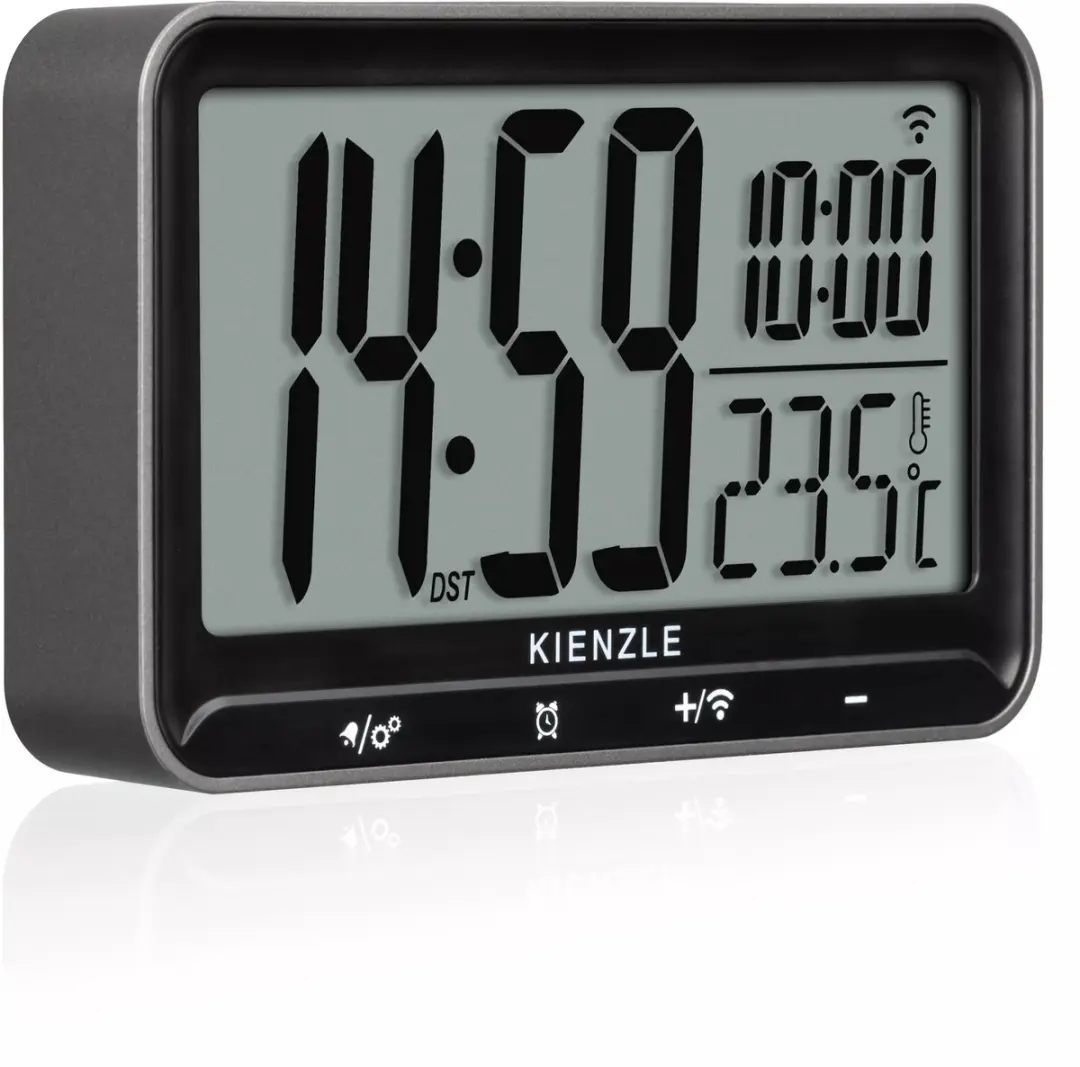 Bresser Kienzle Wekker DCF - Zilver/Zwart - afbeelding 2 van 6