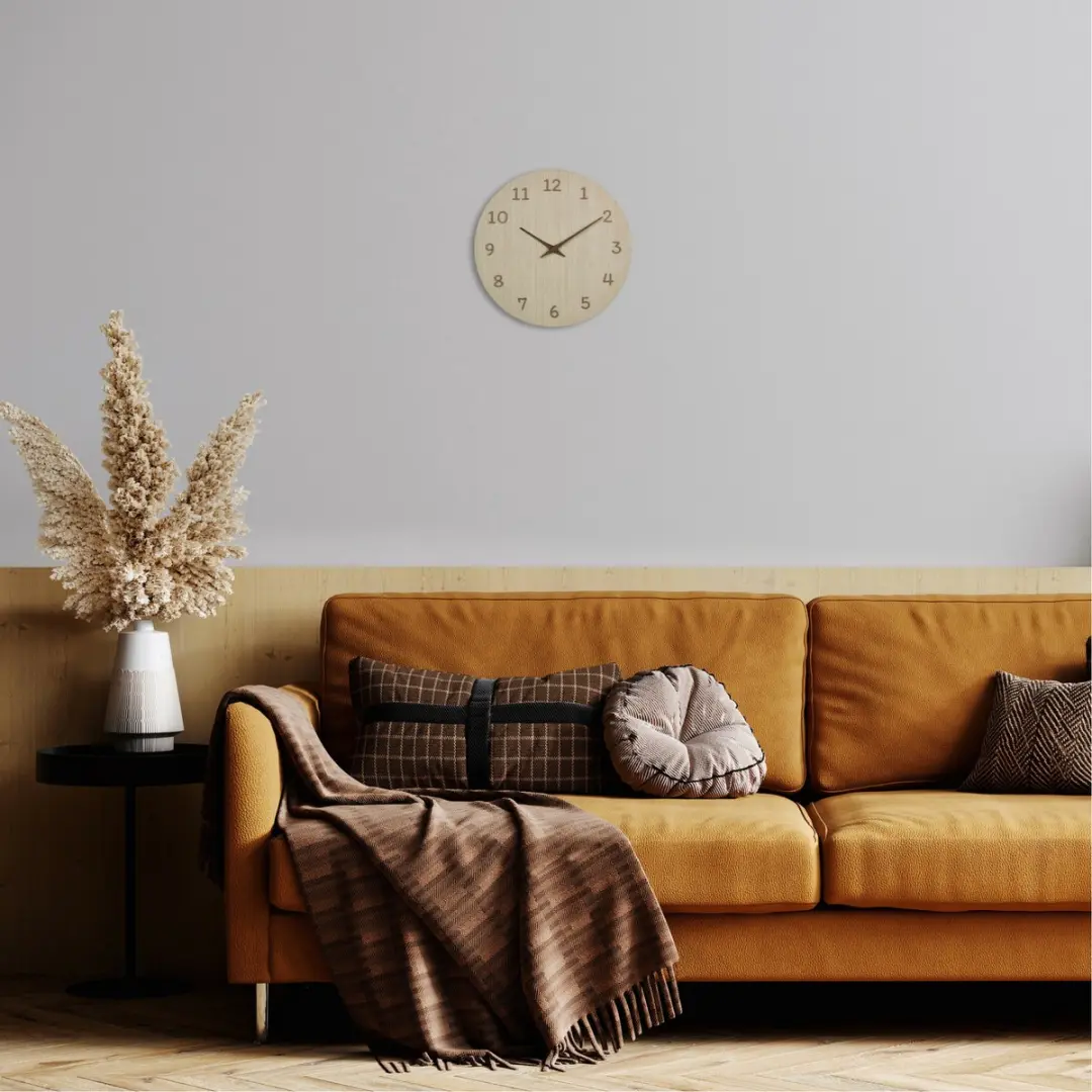 TFA Dostmann Wandklok 30cm - Naturel - afbeelding 3 van 6