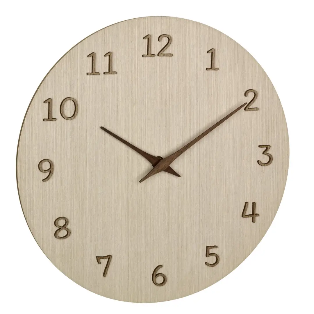 TFA Dostmann Wandklok 30cm - Naturel - afbeelding 6 van 6