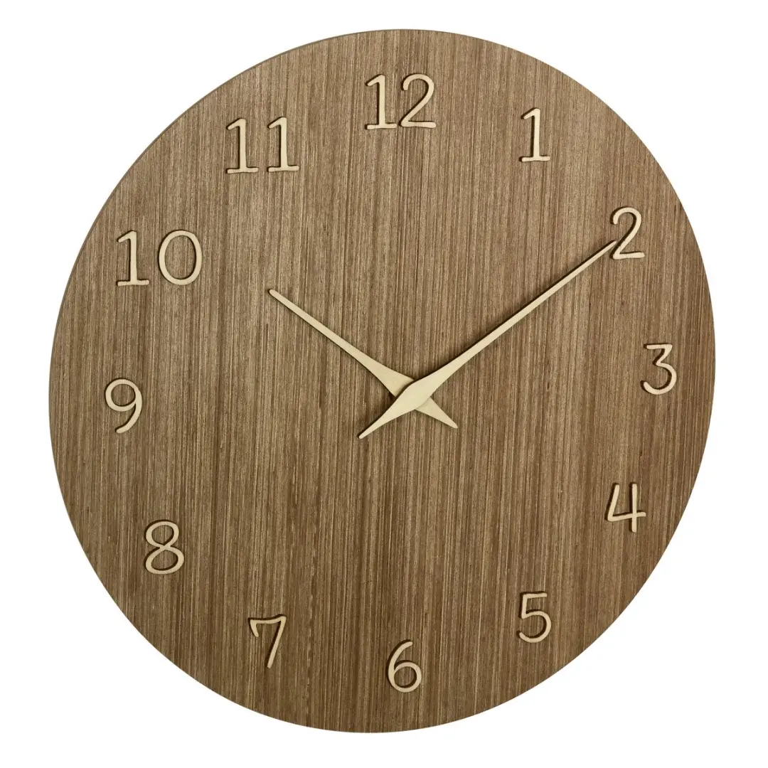 TFA Dostmann Wandklok 30cm - Naturel - afbeelding 3 van 6