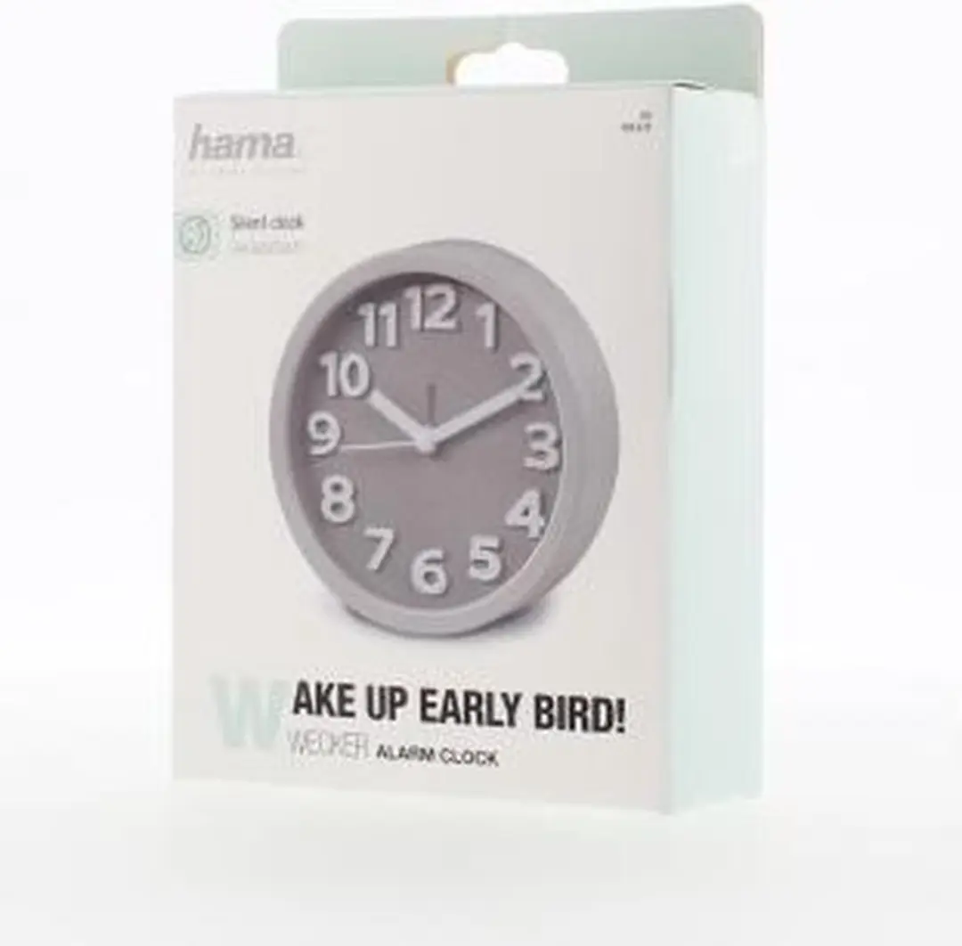Hama Retro Wekker - Taupe 12cm - afbeelding 3 van 6