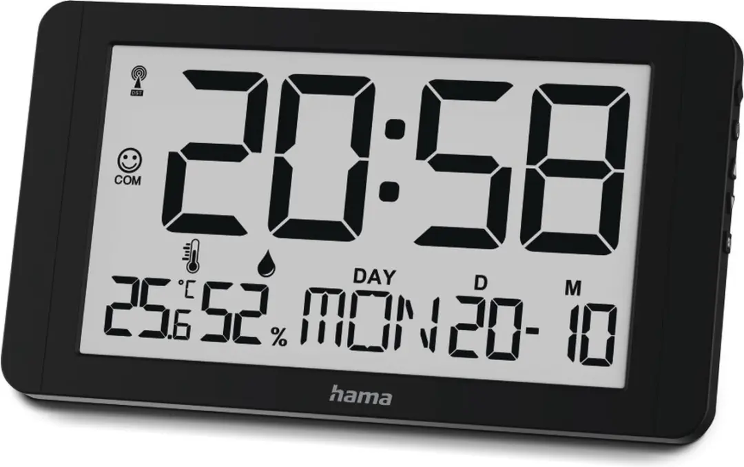 Hama Wandklok Cuba Radiogestuurd Thermometer/Hygrometer