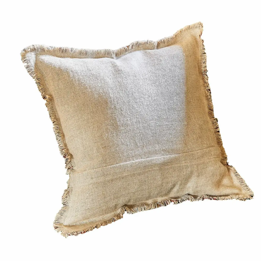 Loberon Kussenhoes Lemisto - Roestrood/Beige - afbeelding 4 van 6