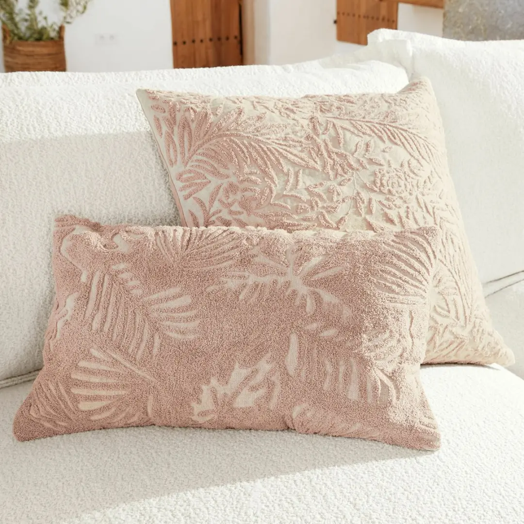 Loberon Kussenhoes Set 2 Stuks - Enchanto Roze/Beige - afbeelding 5 van 5