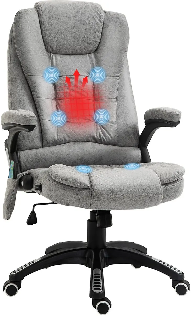 Vinsetto-Massagestuhl-Polyester, Nylon-68B x 72T x 110-120H cm-Grau