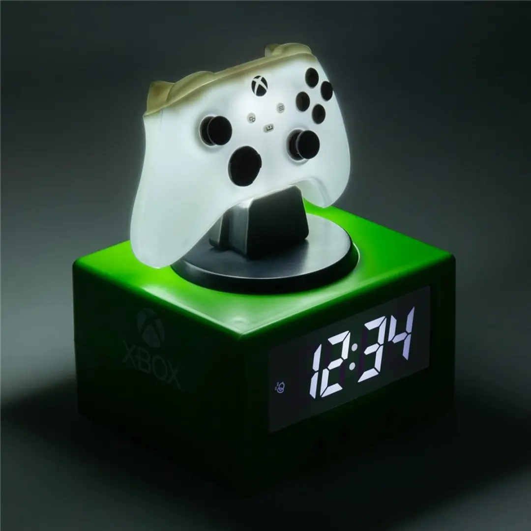 Xbox Controller Digitale Wekker - Nachtlampfunctie Groen/Wit - afbeelding 2 van 2
