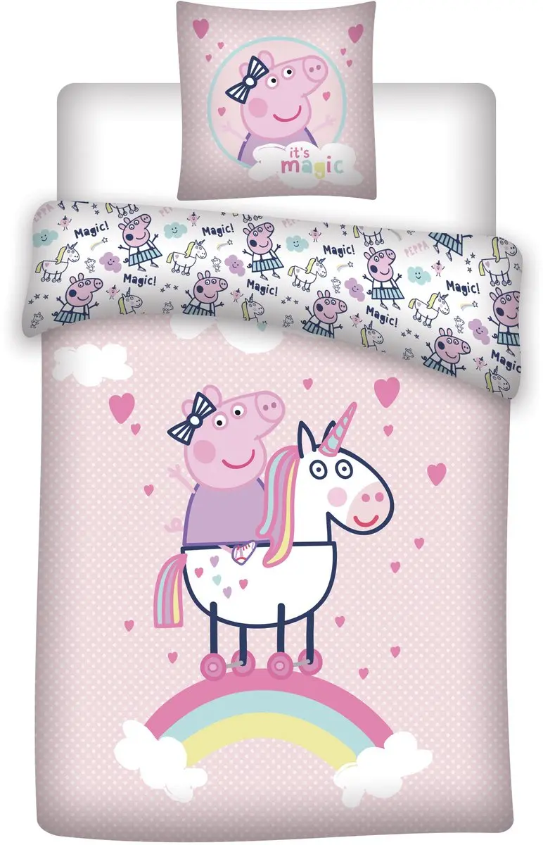 Peppa Pig Dekbedovertrek Unicorn 140 x 200 cm katoen