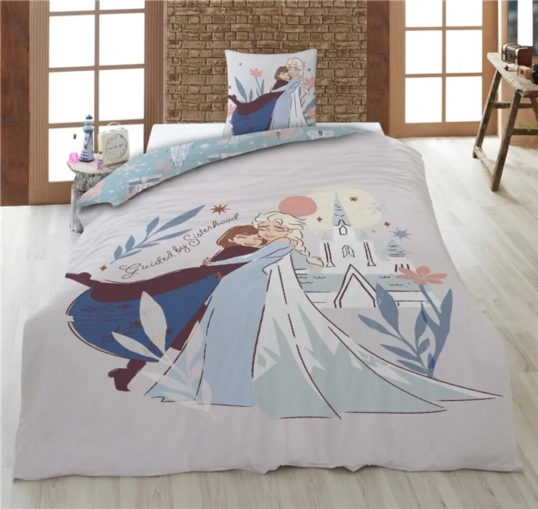 Disney Frozen Dekbedovertrek Sisterhood - Eenpersoons 140x200cm - Multicolor - afbeelding 5 van 6