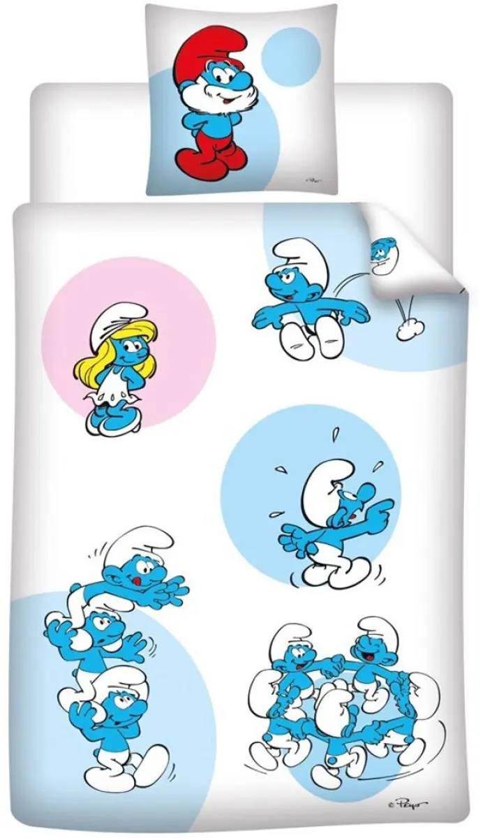 De Smurfen Dekbedovertrek Happy 140x200cm