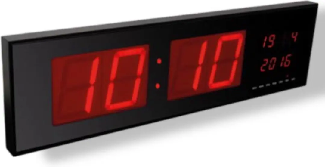 Perel WC208 Digitale LED Wandklok - 125mm Cijfers - Zwart - afbeelding 5 van 6