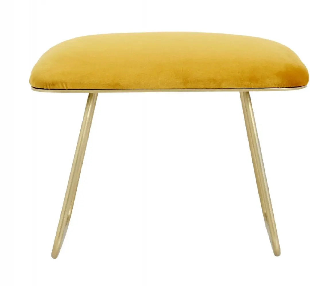 Warm yellow stool, golden legs