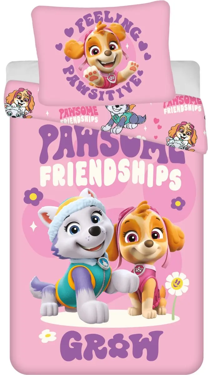 Paw Patrol dekbedovertrek Pawsome friendship grow 140 x 200 cm