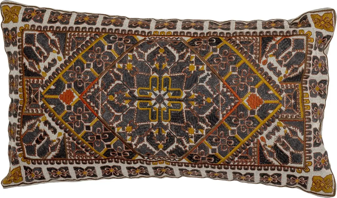 Emalie Cushion, Brown, Cotton
