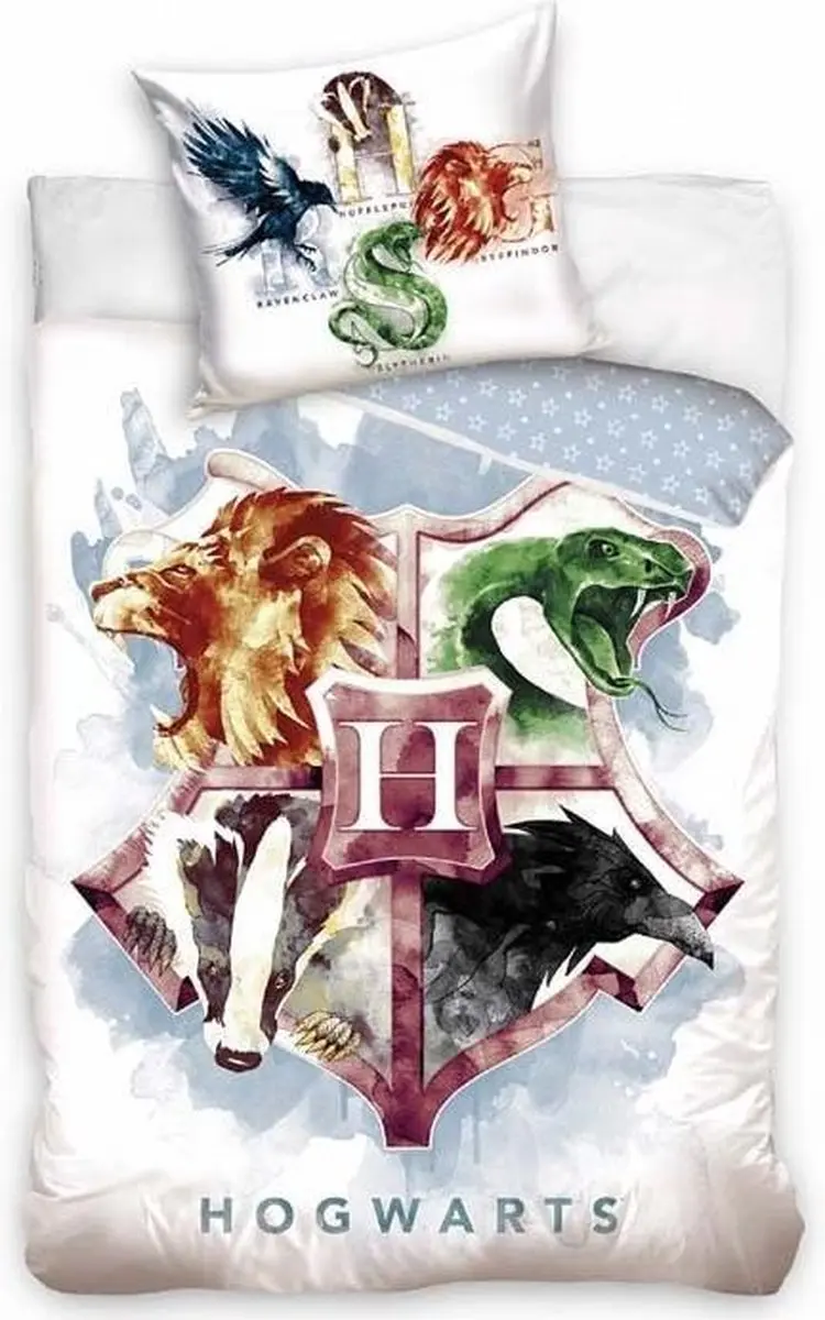 Harry Potter Dekbedovertrek Donkerblauw - 140x200cm - 1 Kussensloop - afbeelding 2 van 2