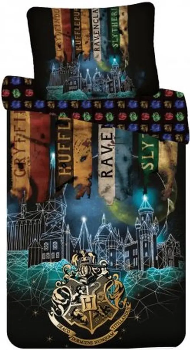 Harry Potter dekbedovertrek Hogwarts dark