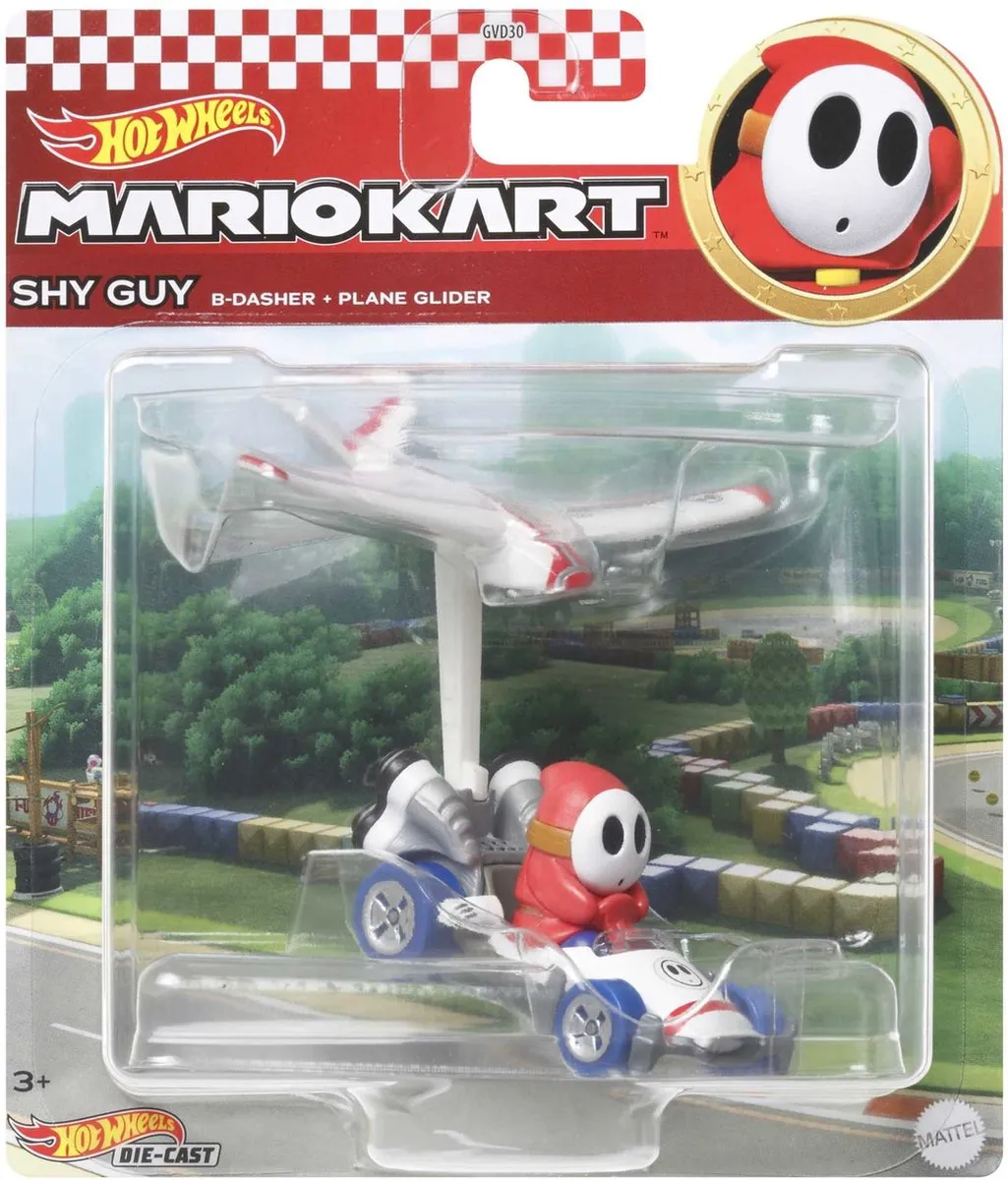 Hot Wheels Mariokart Shy Guy B-Dasher + Plane Glider 1:64 - afbeelding 3 van 5