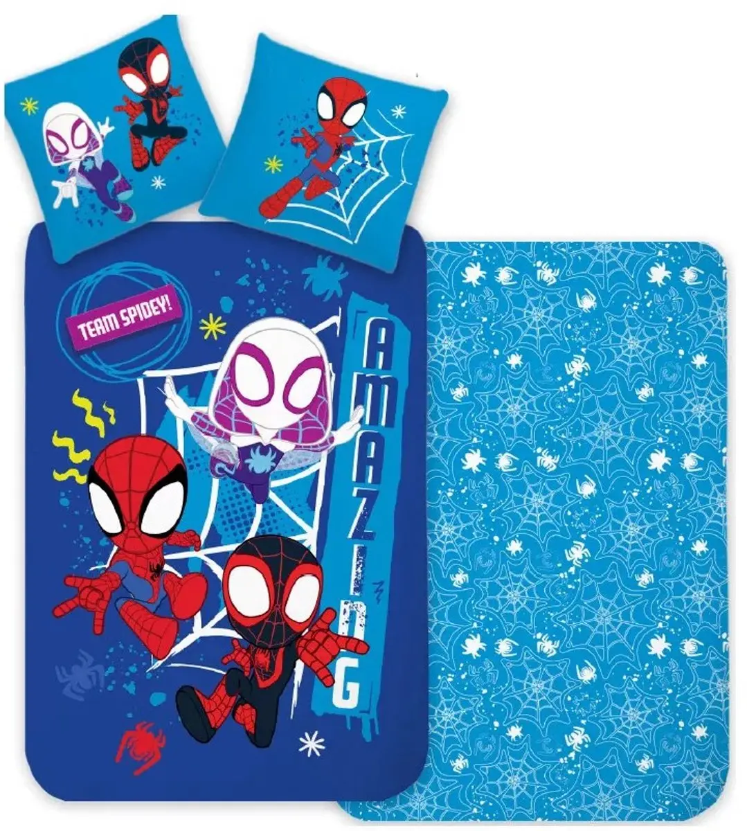 Spiderman dekbedovertrek Team Spidey 140 x 200 cm