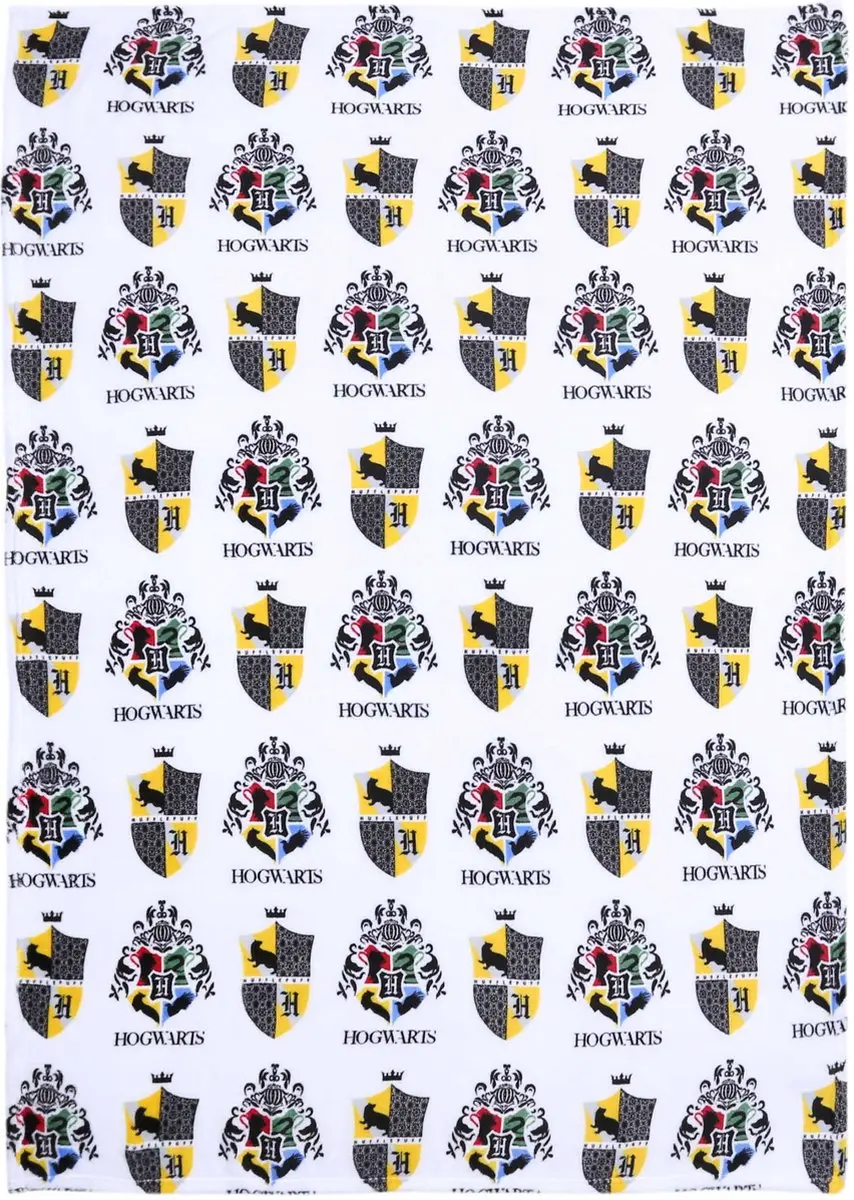 Wit-geel deken 120x150 Huffelpuf Harry Potter