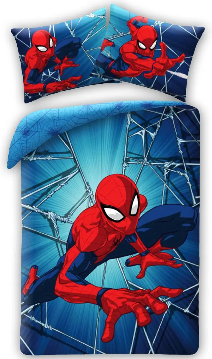 SpiderMan Dekbedovertrek web 140 x 200 cm
