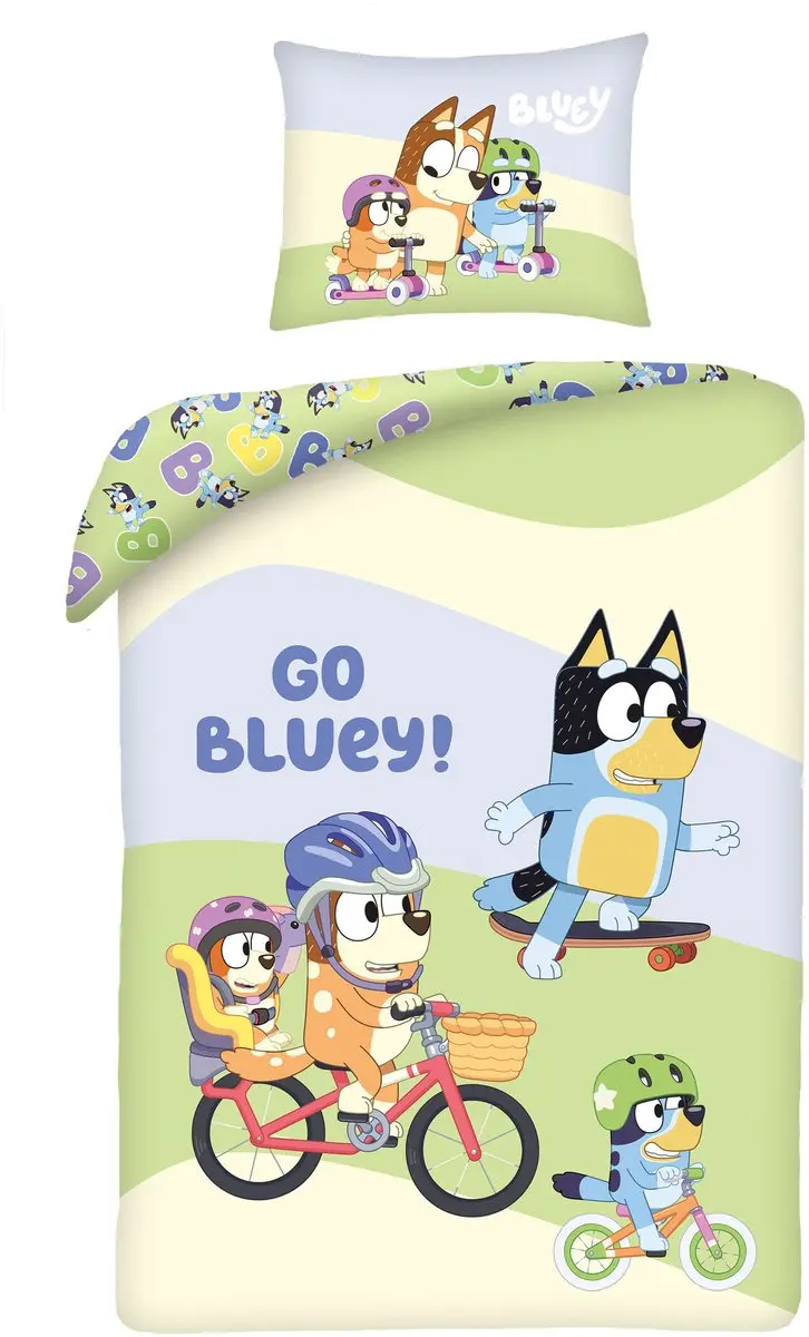 Bluey Dekbedovertrek Go Bluey