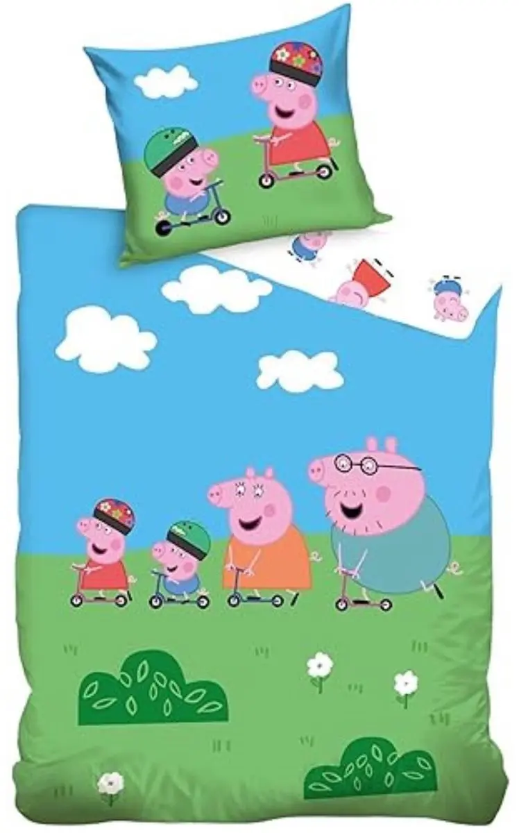 Peppa Pig Dekbedovertrek Eenpersoons - Roze