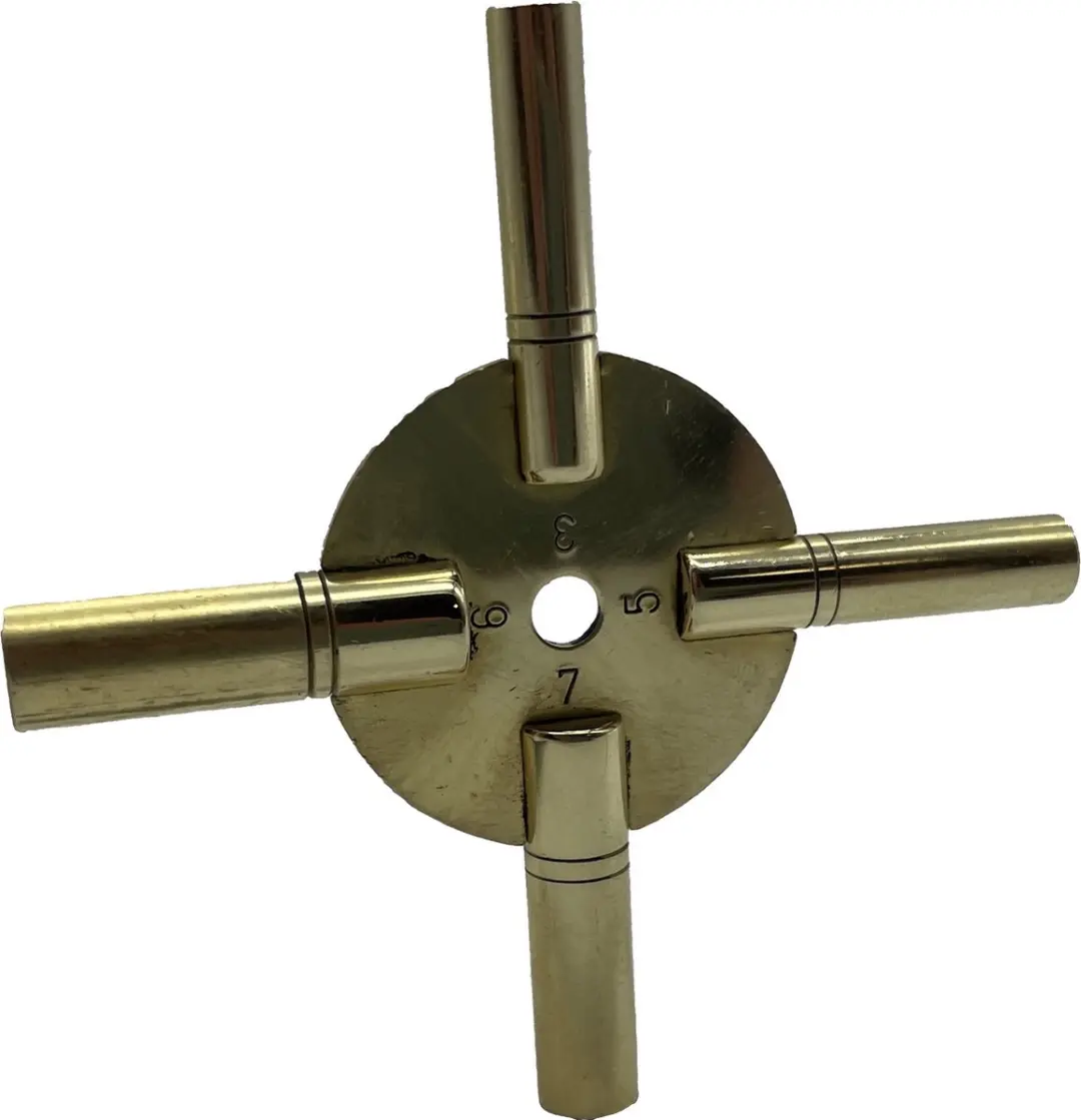 Stersleutel, spiderkey universele kloksleutel voor opwindveren, (opwindas 3, 3,5