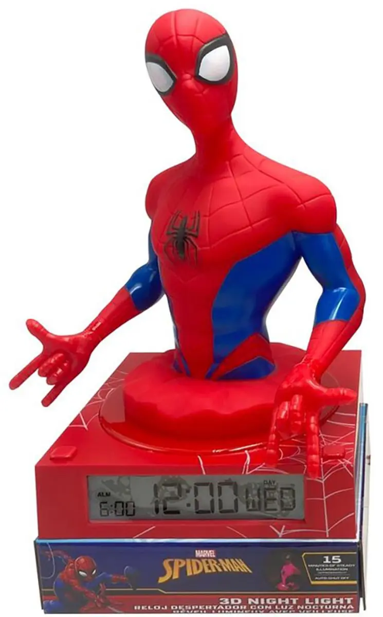 Spider-Man Meerkleurige Digitale Wekkerlamp 25cm - afbeelding 2 van 6