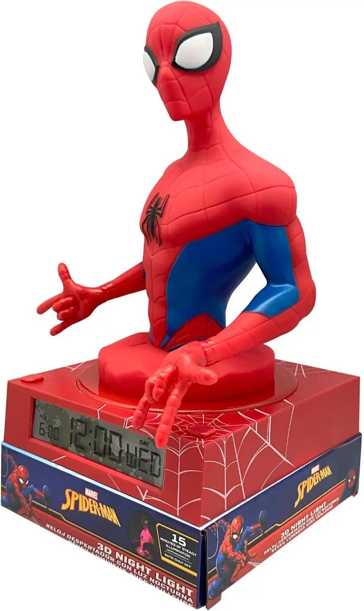 Spider-Man Meerkleurige Digitale Wekkerlamp 25cm - afbeelding 3 van 6