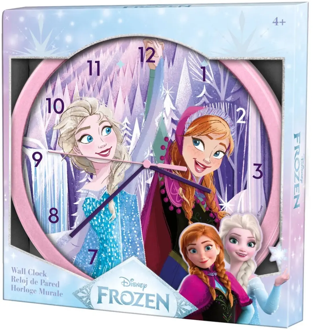Disney Frozen Wandklok 25cm - Paars - afbeelding 2 van 2