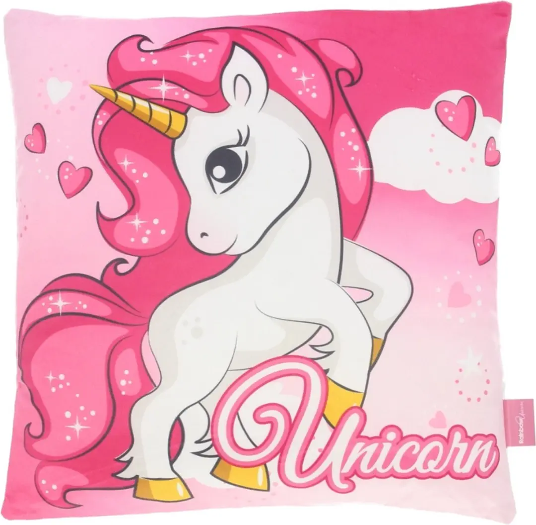Unicorn Kussen Roze - Kinderkamer - afbeelding 2 van 5