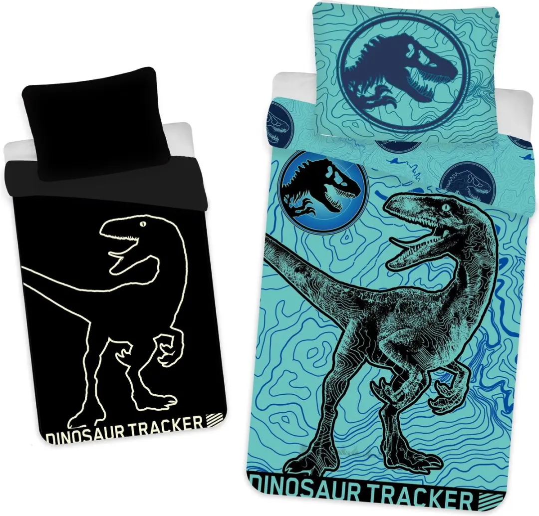 Jurassic World Dekbedovertrek Tracker Glow in the Dark
