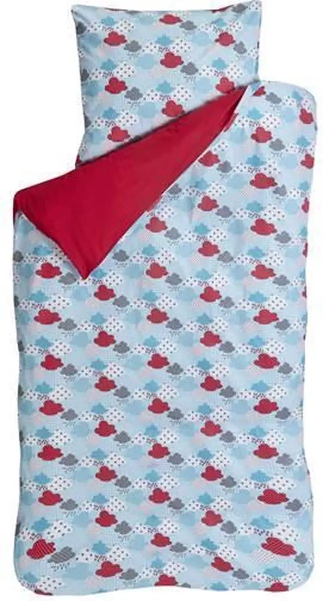 BINK Bedding Cloudy dekbedovertrek Aqua Junior (120x150 cm + 1 sloop)