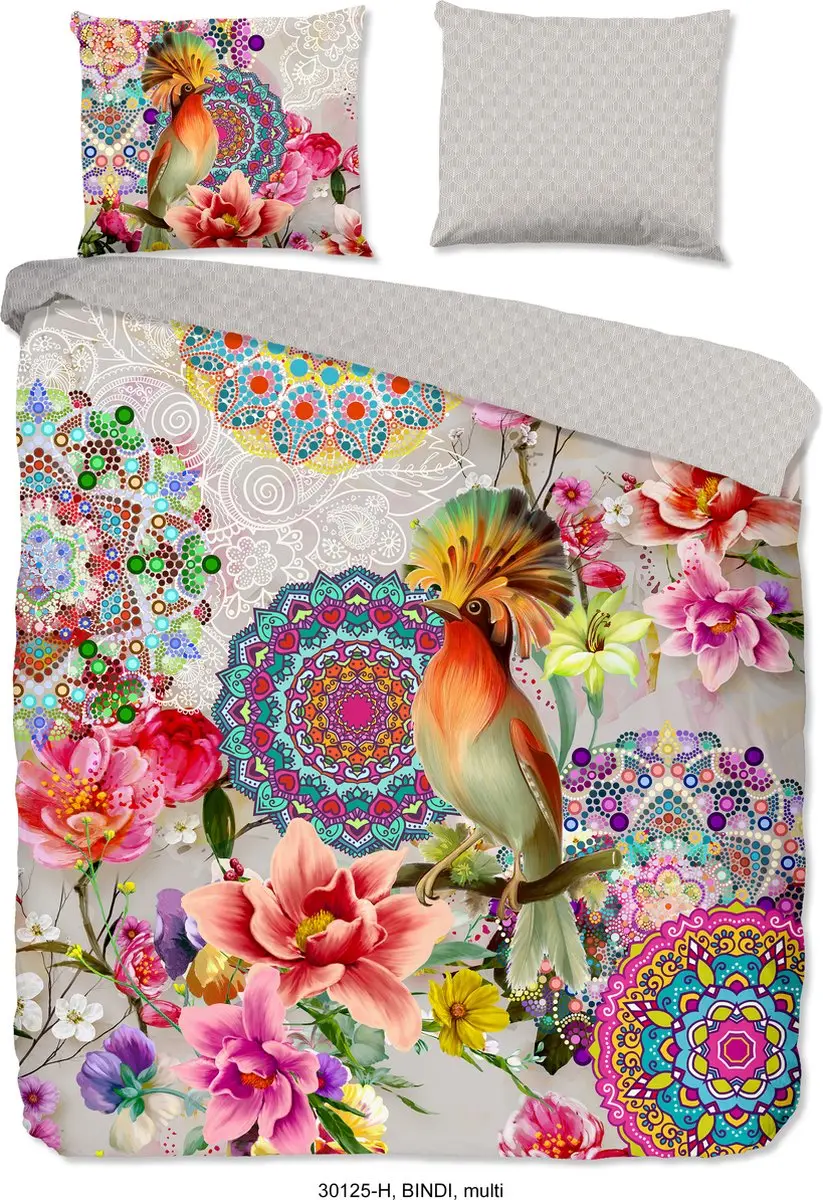 HIP Dekbedovertrek "mandala's, bloemen en een vogel"
