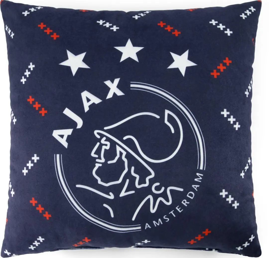 Ajax-kussen navy logo