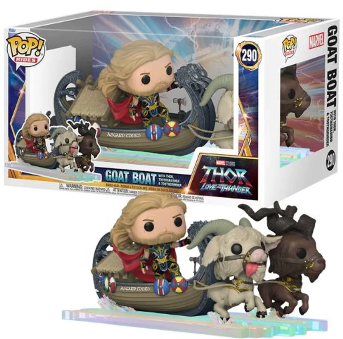 Marvel Funko Thor POP! Rides Thor & Goat Boat - Multicolor 13cm