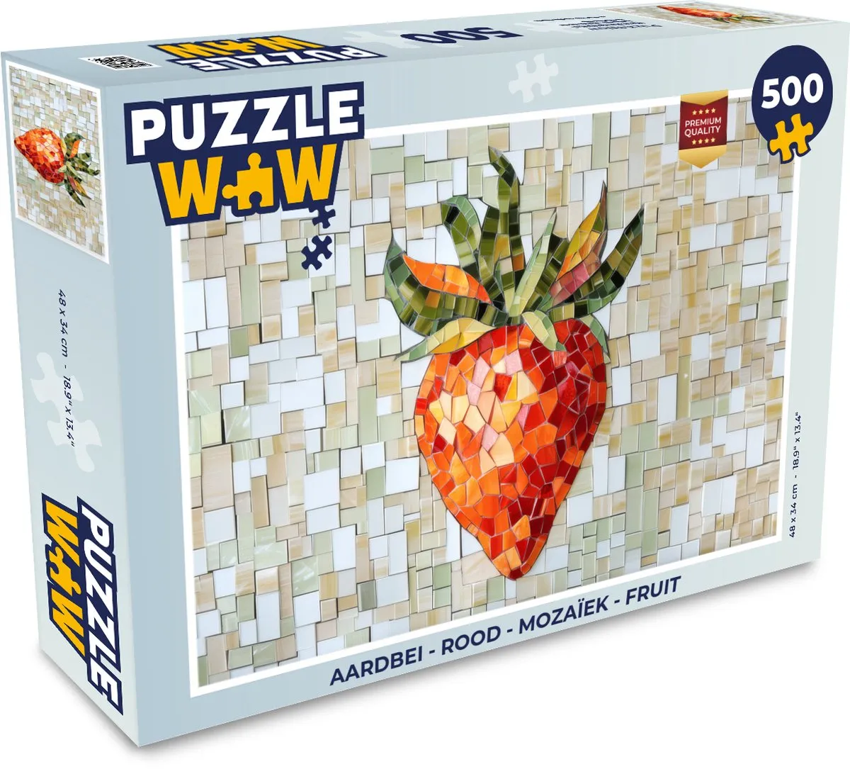 PuzzleWow Aardbei Mozaïek Legpuzzel 500 Stuks